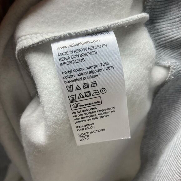 Calvin Klein Sweatshirt Mens XL Grey Long Sleeve Casual Crewneck Streetwear - Picture 9 of 12